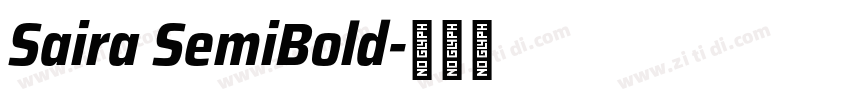 Saira SemiBold字体转换
